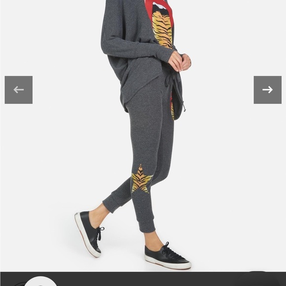 NWT Lauren Moshi Kizzy Tiger Tongue Crop sweatpants XS - Picture 3 of 12